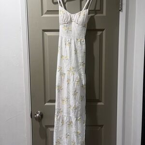 American Eagle Outfitters White Tiered Maxi Sundress